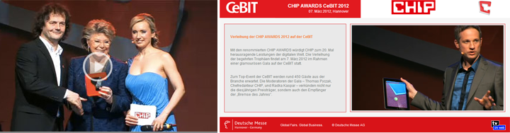 Videoproduktion beim CHIP Award 2012