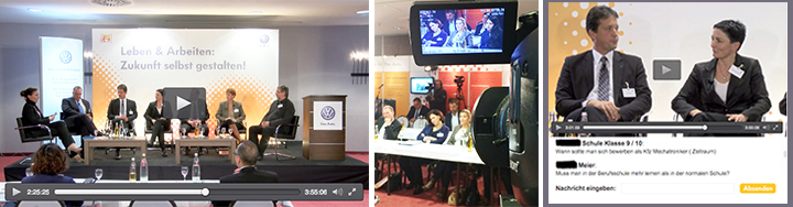 Videoproduktion und Live-Stream mit Chat-Thread zum VW-Kongress 