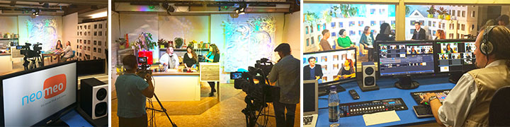 neomeo „on air“: Live-Produktion der Web-TV-Sendung, die als paid content 