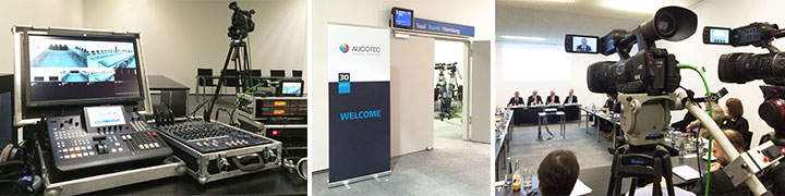 Video- und Audioaufzeichnung der Pressekonferenz von AUCOTEC