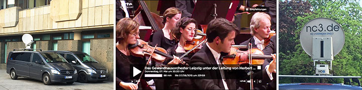 Livestreaming per Satellit aus dem Gewandhaus Leipzig für ARTE Concert