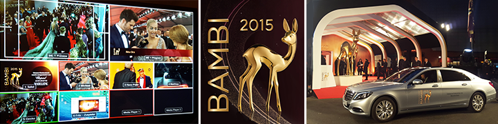 Livestreaming vom roten Teppich bei der BAMBI-Verleihung 2015 für BURDA