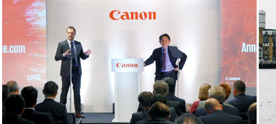 Live-Webinare für das Kick Off Meeting von Canon Europe in London