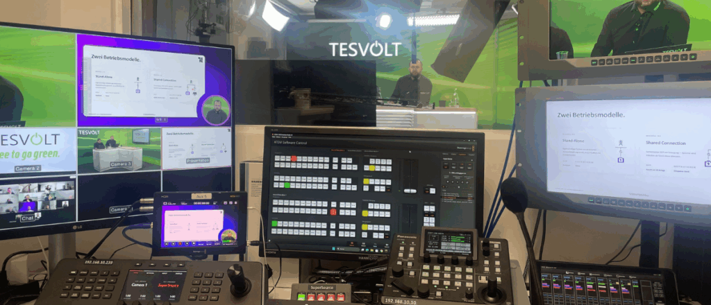 TESVOLT Studioproduktion: Professionelles Studio für Webinare und Videoproduktion – Projekt von NC3
