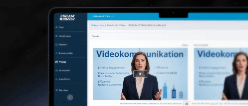 Barrierefreie Videos mit Untertiteln und Audiodeskription auf der Streambuzzer-Plattform